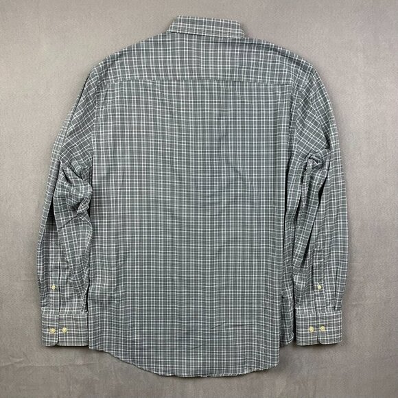 Peter Millar Mens Shirt Large White Black Plaid Button Up Summer Comfort Nylon - Picture 7 of 7